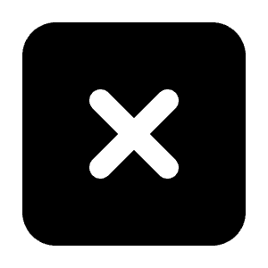 Square X Icon from Tabler Filled Set