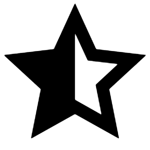 Star Half Fill Icon from Remix Fill Set