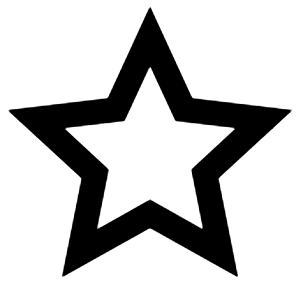 Star Line Icon from Remix Line Set