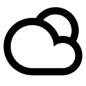 Sun Cloudy Line Icon from Remix Line Set