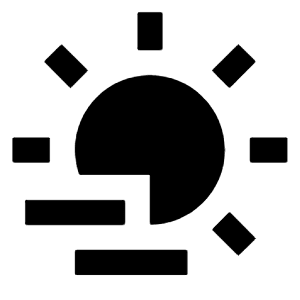 Sun Foggy Fill Icon from Remix Fill Set