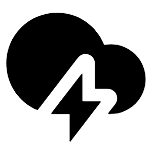 Thunderstorms Fill Icon from Remix Fill Set