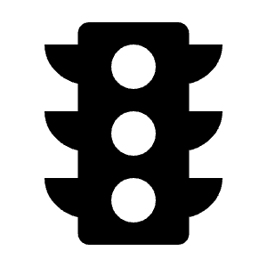 Traffic Light Line Icon from Remix Line Set