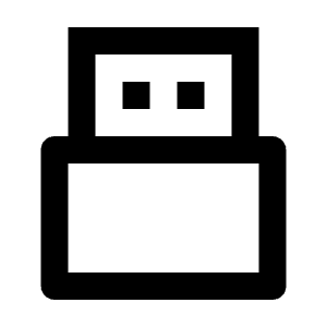 U Disk Line Icon from Remix Line Set