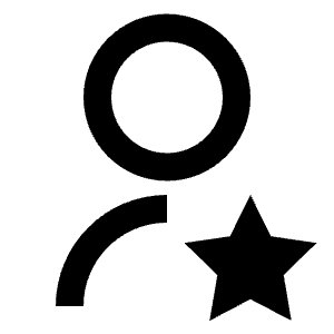 User Star Line Icon from Remix Line Set