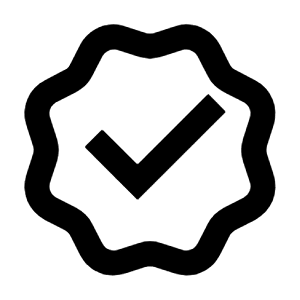Verified Badge Line Icon from Remix Line Set