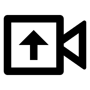Video Upload Line Icon from Remix Line Set