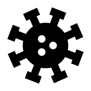 Virus Fill Icon from Remix Fill Set