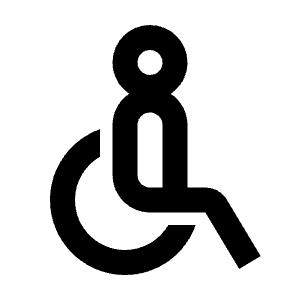 Wheelchair Line Icon from Remix Line Set
