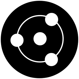 Ion Icon from Cryptocurrency Black Set