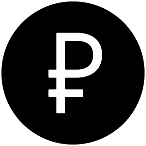 Rub Icon from Cryptocurrency Black Set