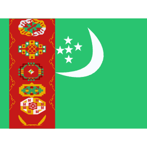 TM Turkmenistan Icon from Flagpack Set