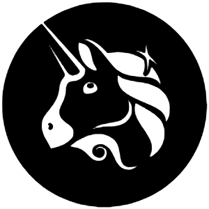 Uni Icon from Cryptocurrency Black Set