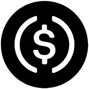 Usdc Icon from Cryptocurrency Black Set