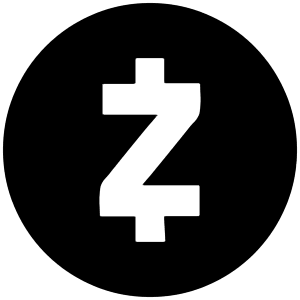 Zec Icon from Cryptocurrency Black Set