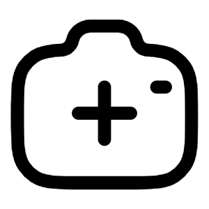 Camera Add Icon from Solar Linear Set