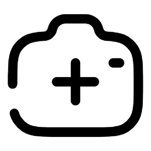 Camera Add Icon from Solar Broken Set