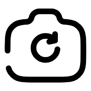 Camera Rotate Icon from Solar Broken Set