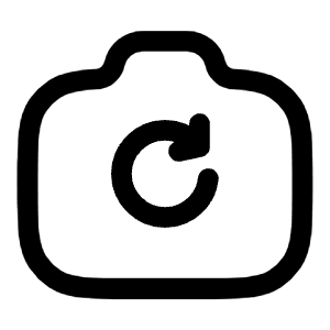 Camera Rotate Icon from Solar Linear Set