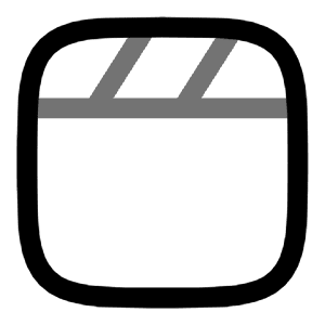Clapperboard Icon from Solar Line Duotone Set
