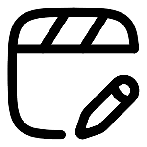 Clapperboard Edit Icon from Solar Broken Set