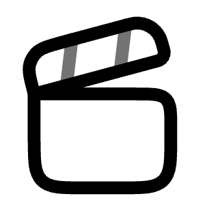 Clapperboard Open Icon from Solar Line Duotone Set