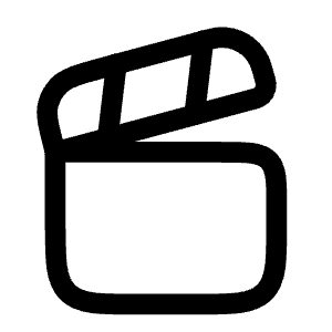 Clapperboard Open Icon from Solar Linear Set