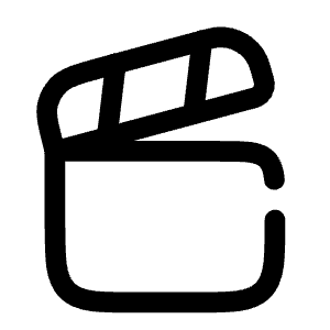 Clapperboard Open Icon from Solar Broken Set