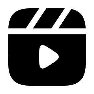 Clapperboard Play Icon from Solar Bold Set