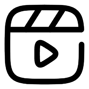 Clapperboard Play Icon from Solar Broken Set