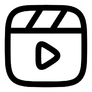 Clapperboard Play Icon from Solar Linear Set