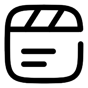 Clapperboard Text Icon from Solar Broken Set