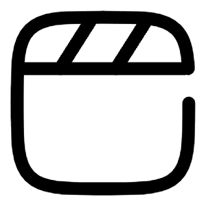 Clapperboard Icon from Solar Broken Set