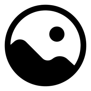 Gallery Circle Icon from Solar Bold Set