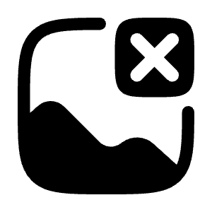 Gallery Remove Icon from Solar Bold Set