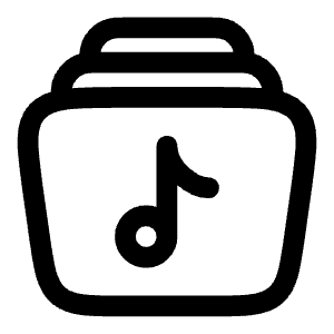 Music Library 2 Icon from Solar Linear Set