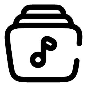 Music Library Icon from Solar Broken Set