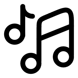 Music Notes Icon from Solar Linear Set