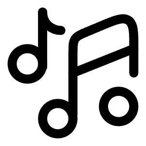 Music Notes Icon from Solar Broken Set