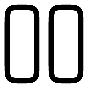 Pause Icon from Solar Linear Set