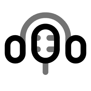 Podcast Icon from Solar Line Duotone Set