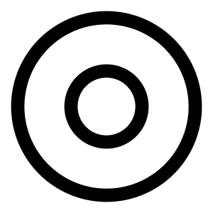 Record Circle Icon from Solar Linear Set