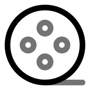 Reel Icon from Solar Line Duotone Set