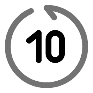 Rewind 10 Seconds Back Icon from Solar Line Duotone Set