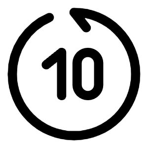 Rewind 10 Seconds Back Icon from Solar Linear Set