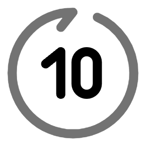 Rewind 10 Seconds Forward Icon from Solar Line Duotone Set
