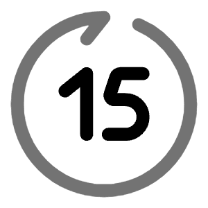 Rewind 15 Seconds Forward Icon from Solar Line Duotone Set