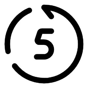 Rewind 5 Seconds Back Icon from Solar Broken Set