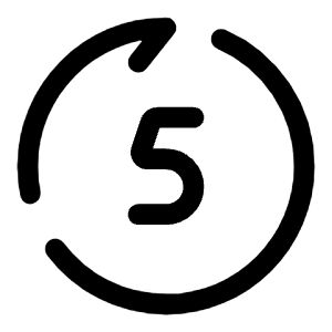 Rewind 5 Seconds Forward Icon from Solar Broken Set