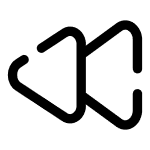 Rewind Back Icon from Solar Broken Set